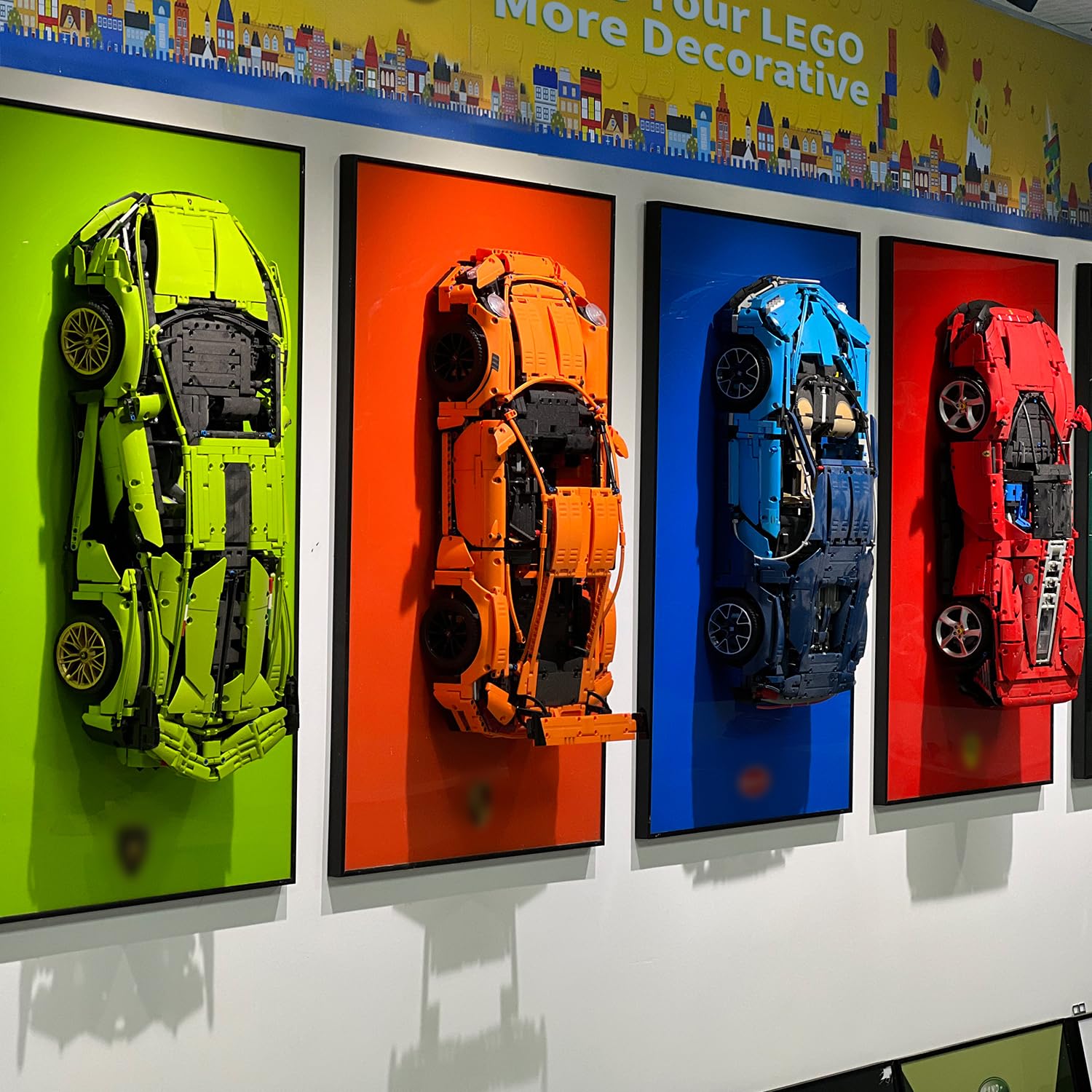 LEGO Technic Bugatti Chiron 42083 Car Model Display Wall Shelf for Lego (car included)