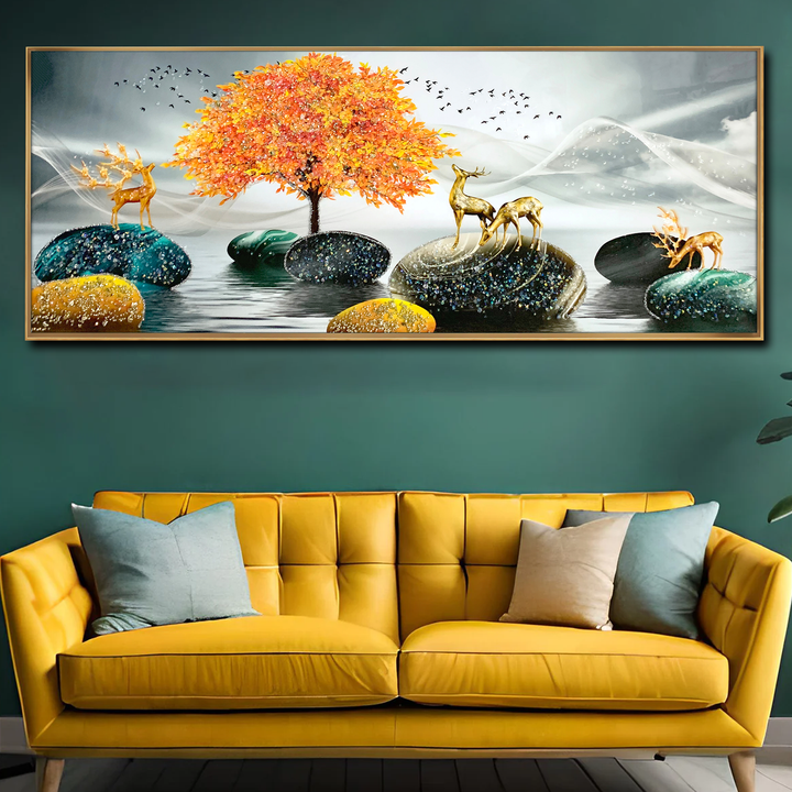 Celestial Sanctuary Crystal Glass Nature Painting & Wall Decoration items