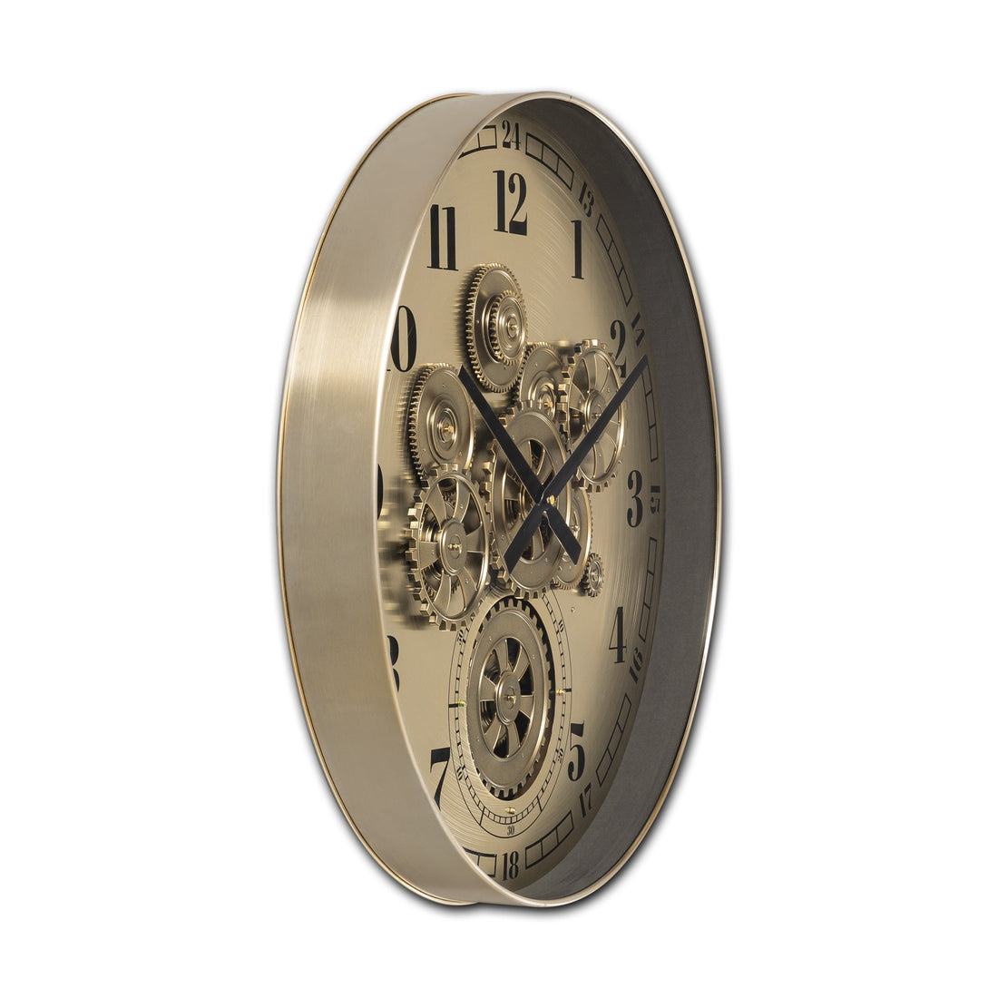 Infinity Dial Luxury Antique Wall Clock For Living Room With Moving Gear Mechanism Buy Wall Clock Online - Big (Steel Body)