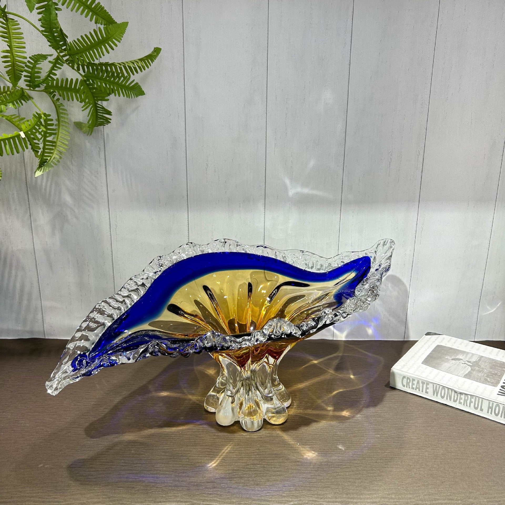 Blue Horizon Charm Handblown Glass Vase & Decorative showpiece