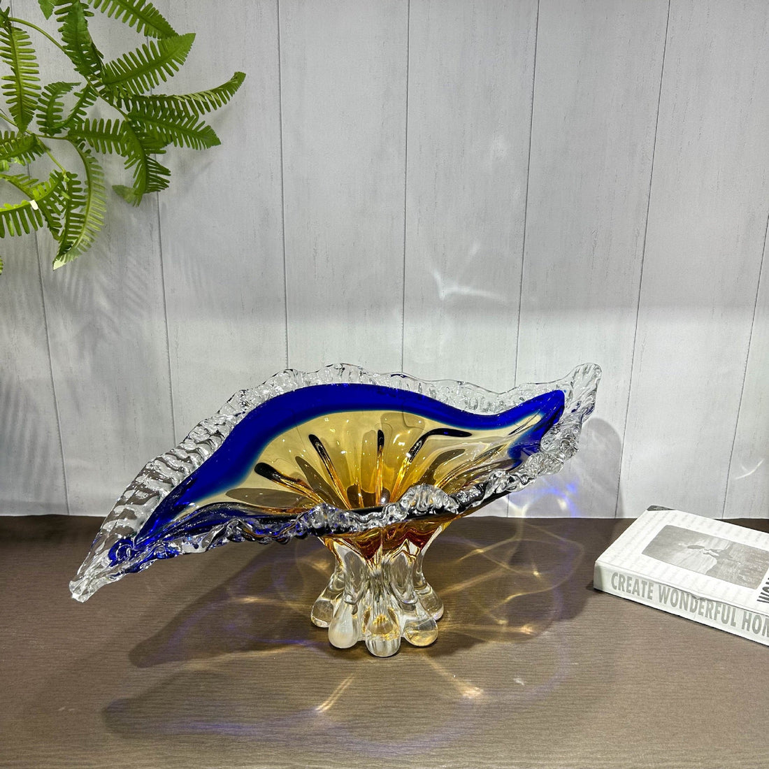 Blue Horizon Charm Handblown Glass Vase & Decorative showpiece