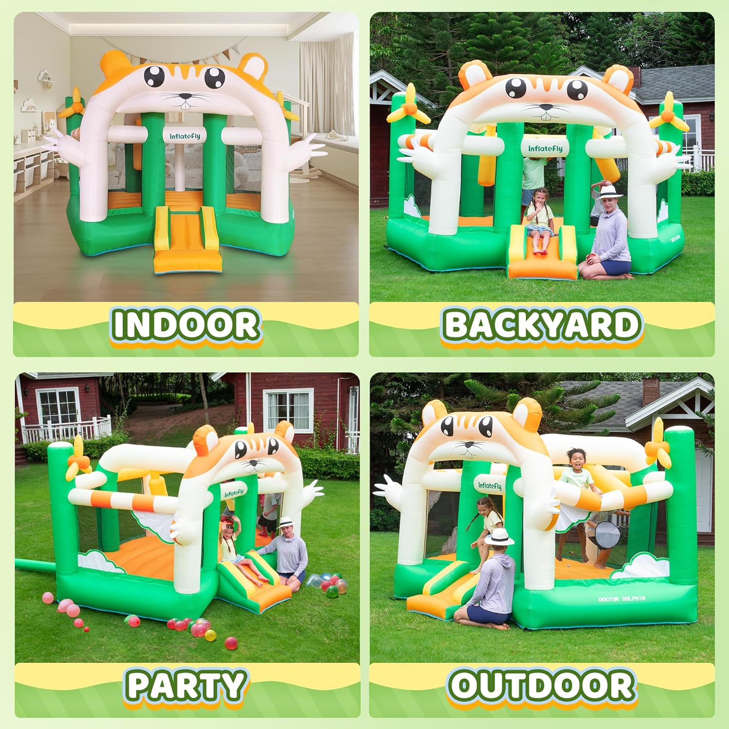 Inflatable Bounce House for Kids with Blower
