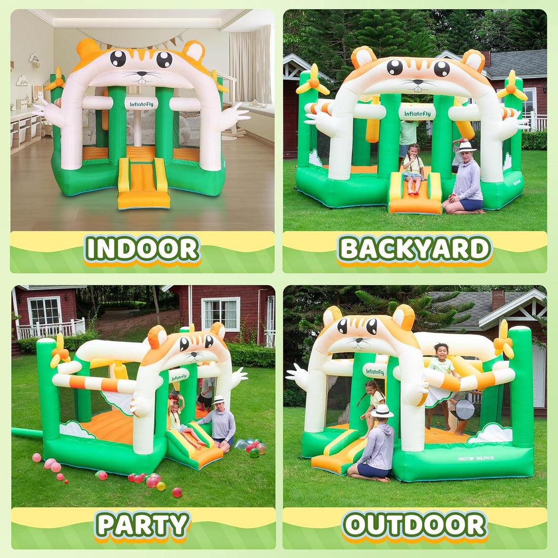 Inflatable Bounce House for Kids with Blower