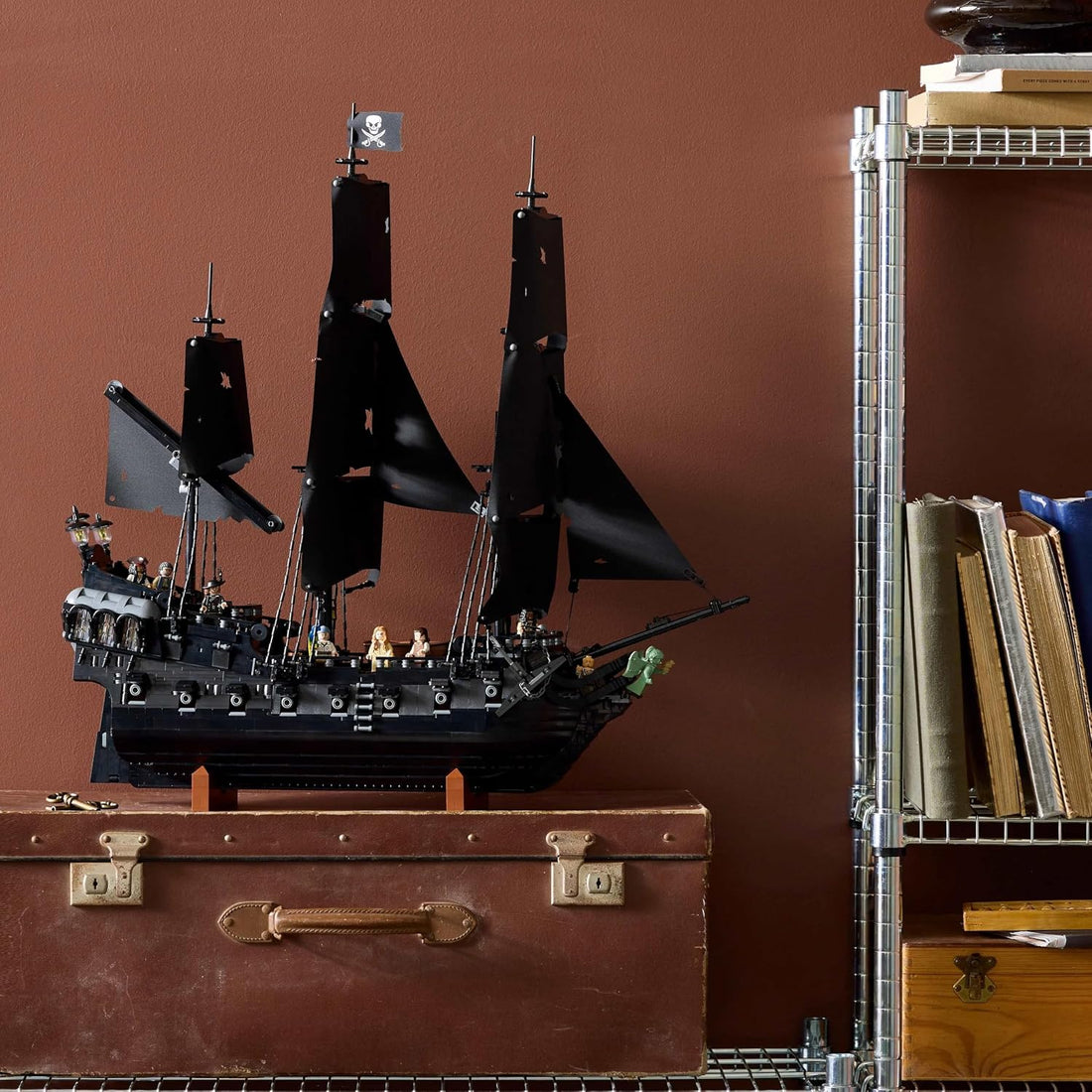 LEGO Captain Jack Sparrow’s Pirate Ship Model With Premium Wood Frame