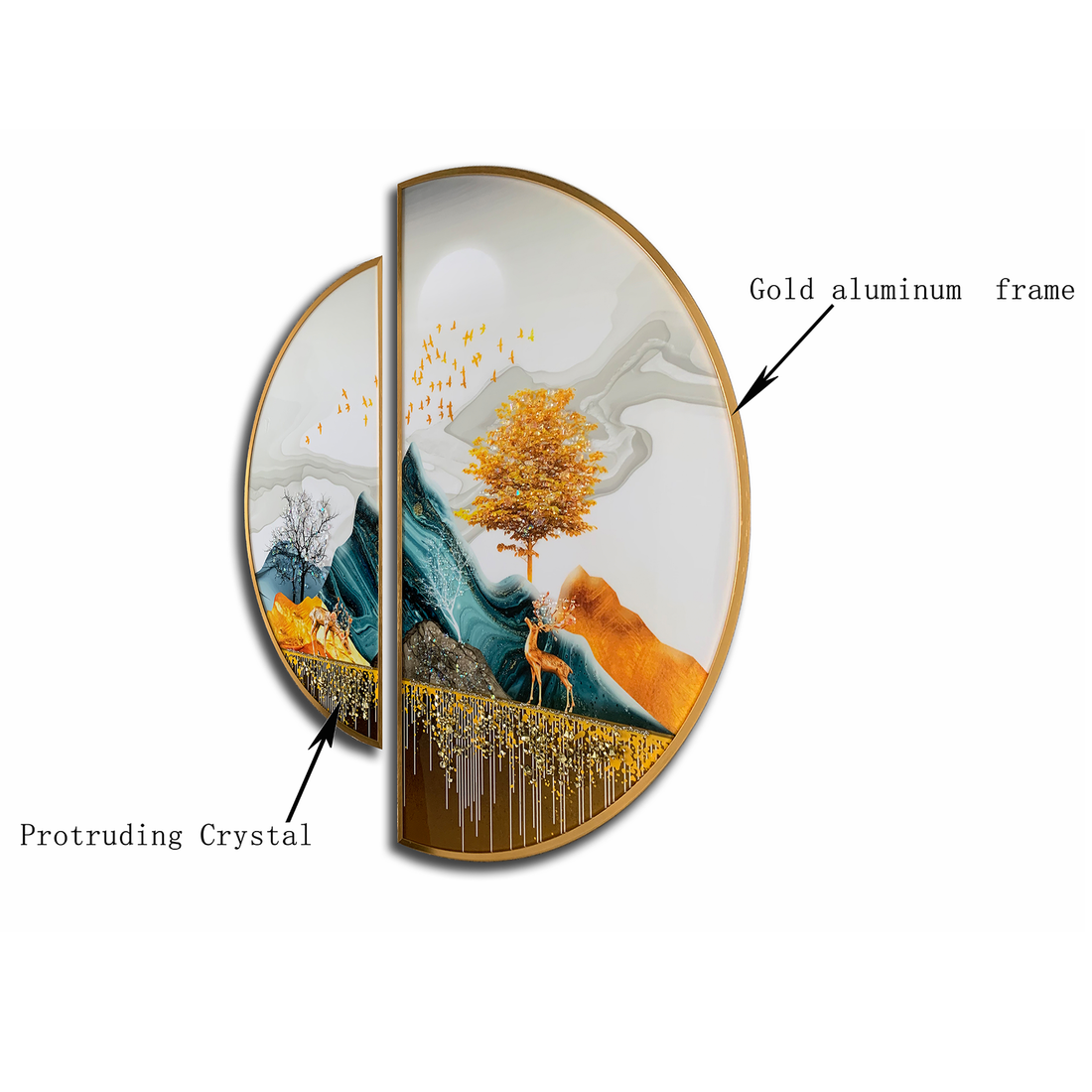 Twilight Treasures Crystal Glass Modern Art Paintings