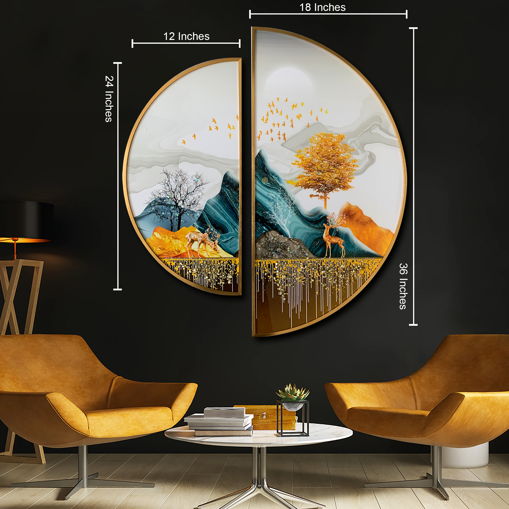 Twilight Treasures Crystal Glass Modern Art Paintings