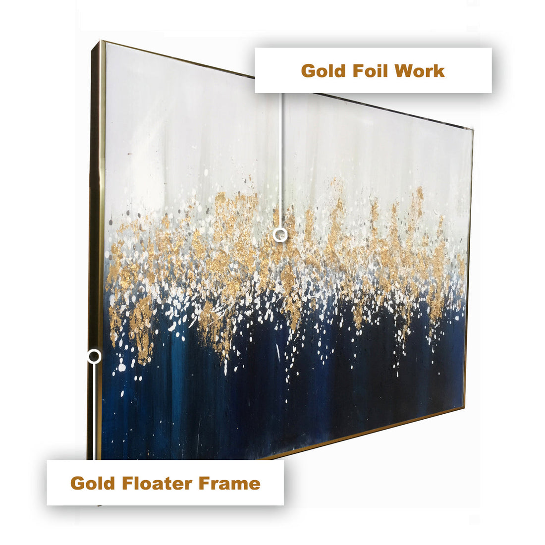 A Sky Full of Stars 100% Hand Painted Wall Painting (With Outer Floater Frame)