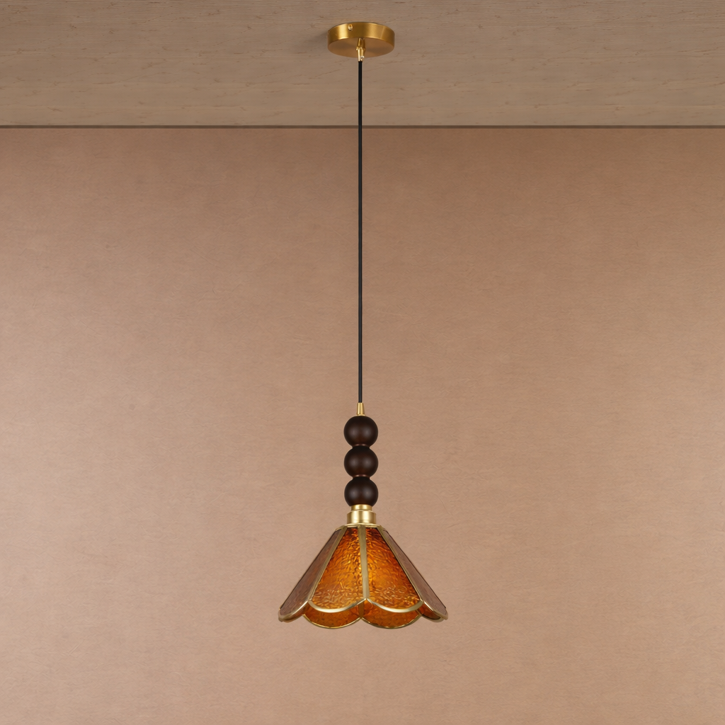 Soft Blossom Pendant Light For Living Room - Brown
