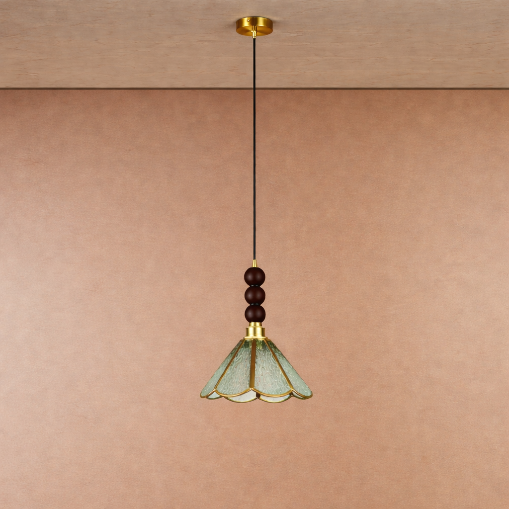 Soft Blossom  Pendant For Living Room - Green