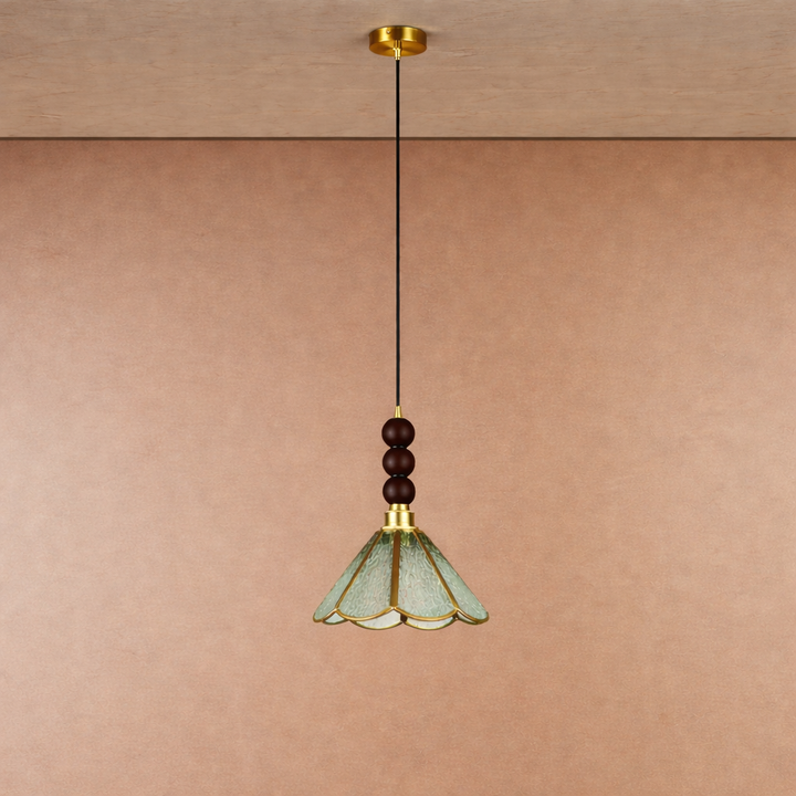 Soft Blossom  Pendant For Living Room - Green