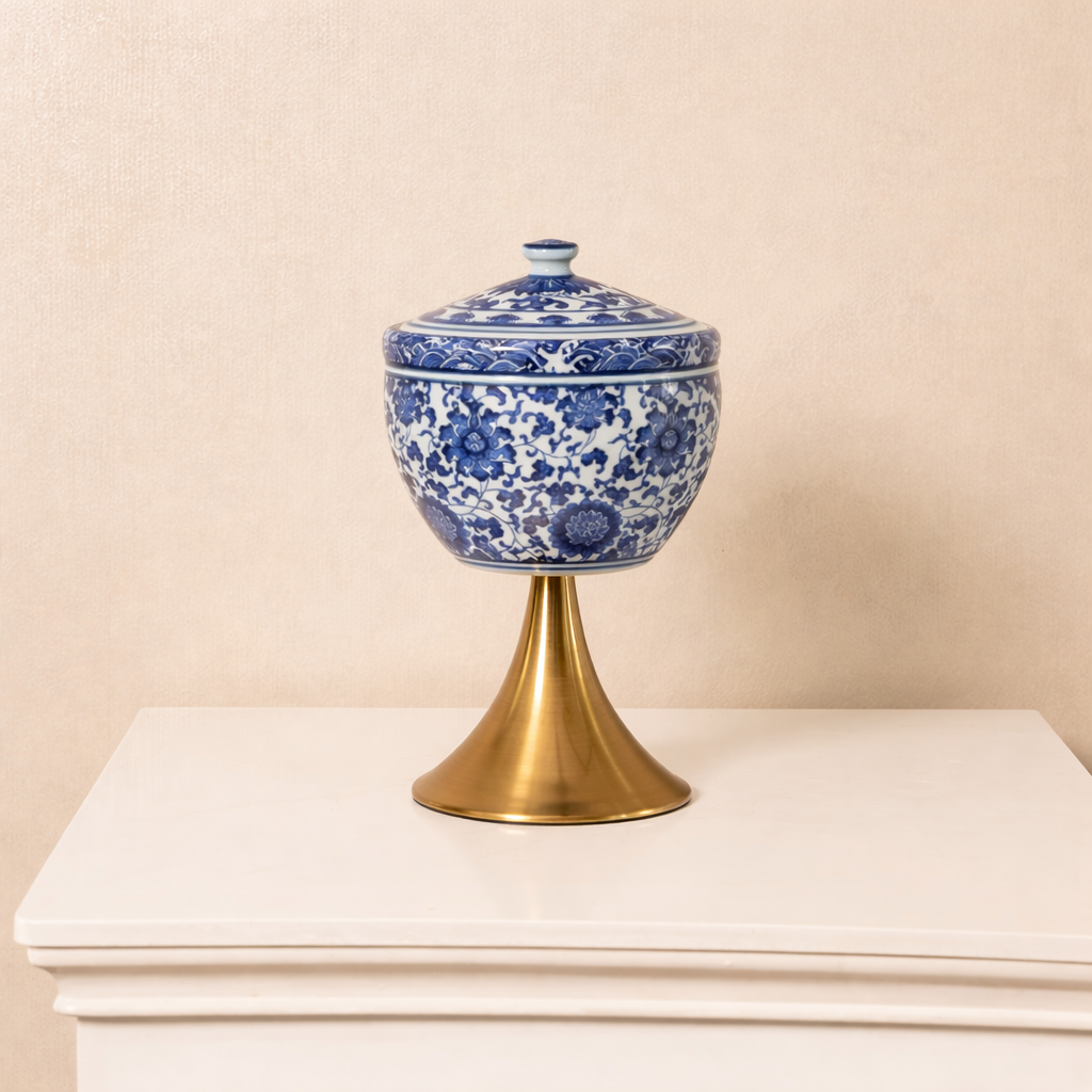 Blue Dynasty Jar & Item for Home Decoration (Big)