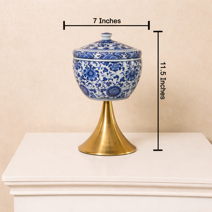 Blue Dynasty Jar & Item for Home Decoration (Big)