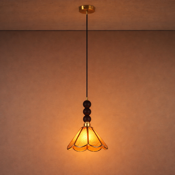 Soft Blossom Pendant Light For Living Room - Brown