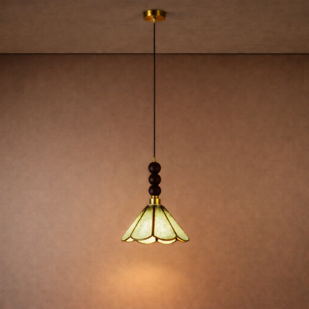 Soft Blossom  Pendant For Living Room - Green