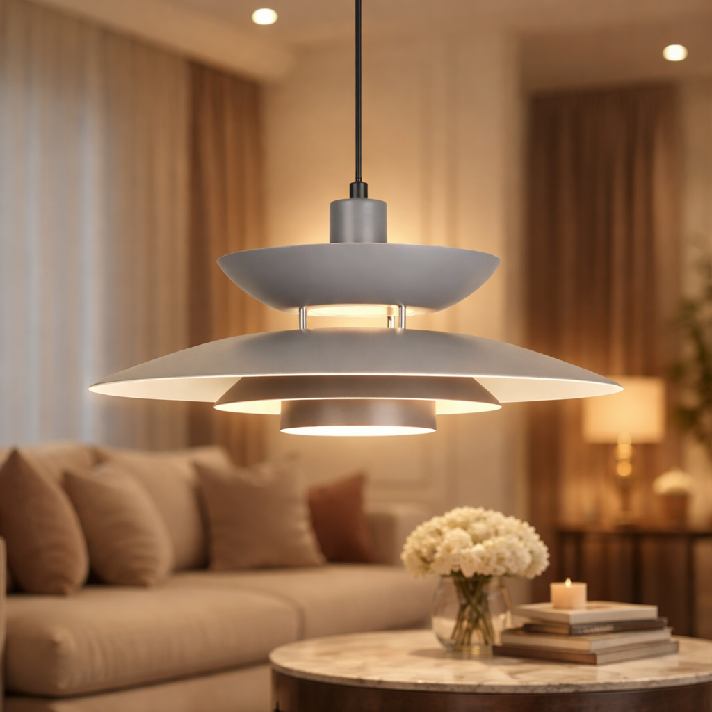 Floating Shade UFO Ceiling Light For Home - Grey