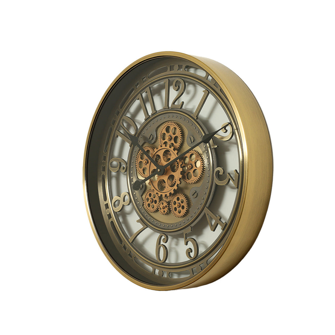 Minute Master Luxury Designer Watches Wall Clock Online With Moving Gear Mechanism Buy Wall Clock Online (Gold) (Steel Body)