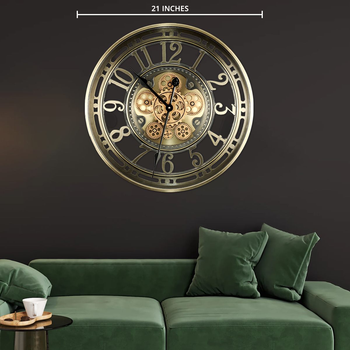 Minute Master Luxury Designer Watches Wall Clock Online With Moving Gear Mechanism Buy Wall Clock Online (Gold) (Steel Body)