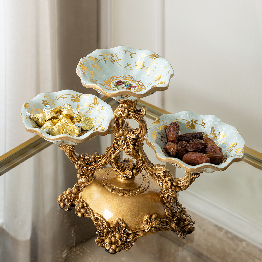 Royal Triflora Charm Decorative Showpiece & Serveware for Home