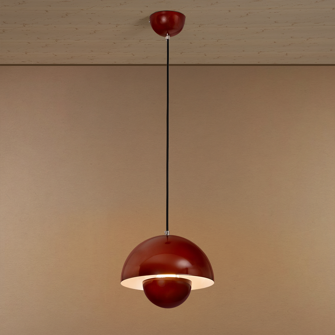Vibe Dome Pendant Light For Home & Item for Home Decoration - Reddish-Brown