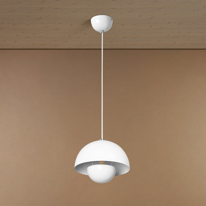 Vibe Dome Pendant Light For Home & Item for Home Decoration - White