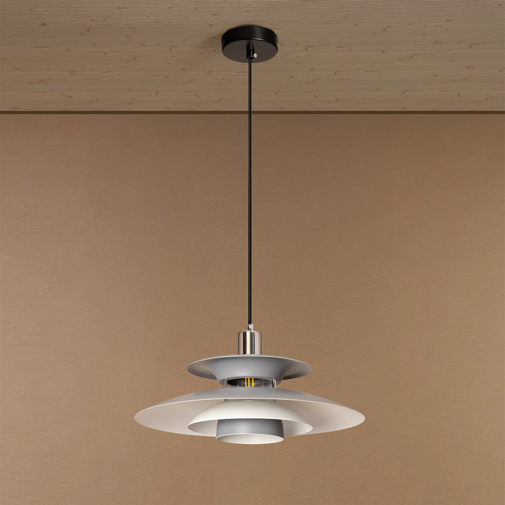 Arctic Wave UFO Pendant For Living Room & Item for Home Decoration - Grey
