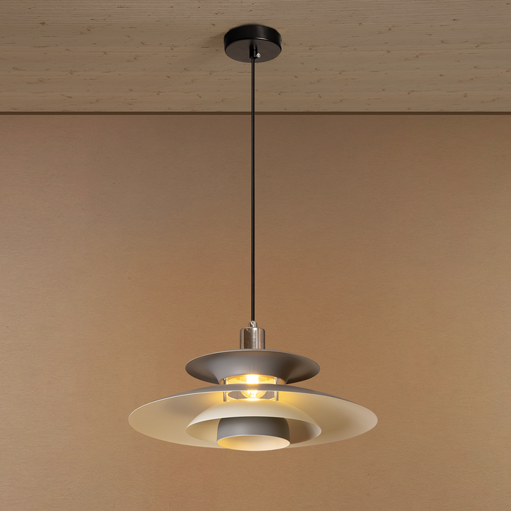 Arctic Wave UFO Pendant For Living Room & Item for Home Decoration - Grey