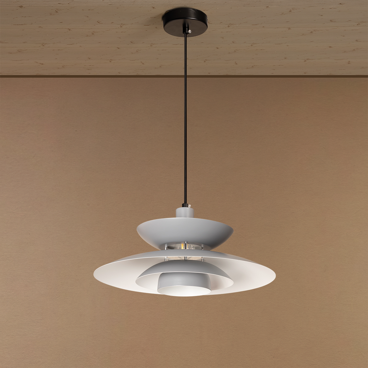 Floating Shade UFO Ceiling Light For Home - Grey