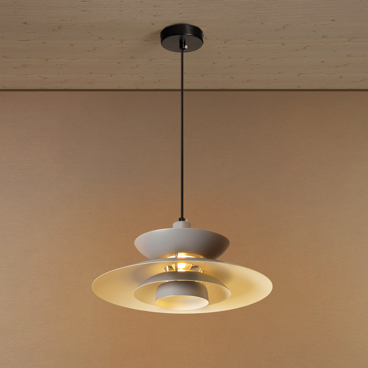 Floating Shade UFO Ceiling Light For Home - Grey