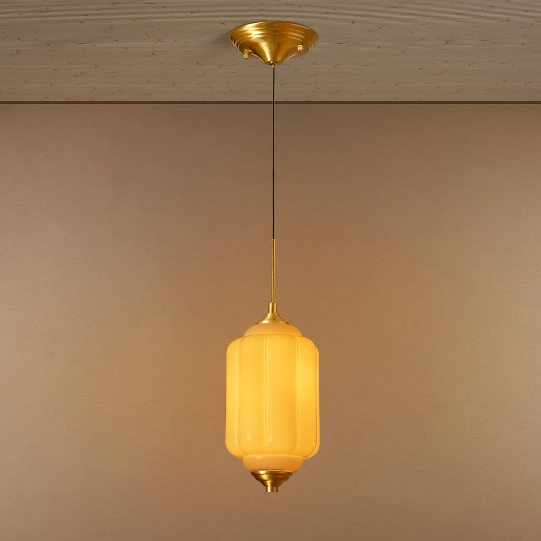 Ivory Pumpkin Pendant Light For Home