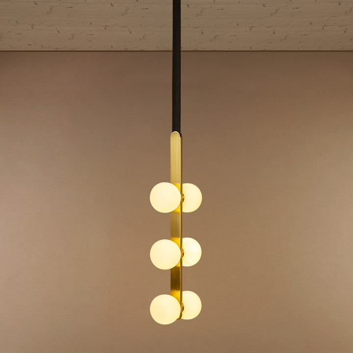 Luminous Pearl Cascade Pendant Light for Living Room
