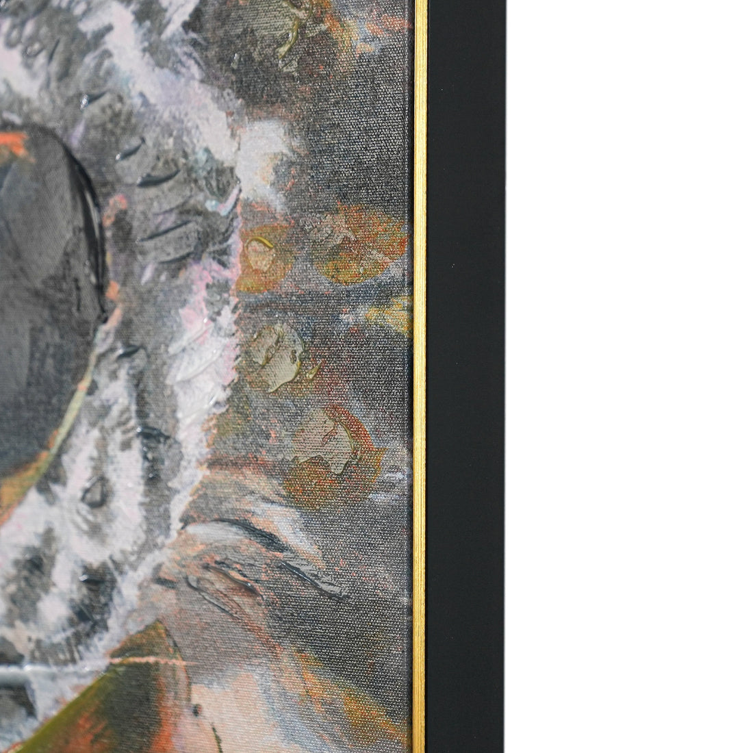 Aviator Wildcats: Where Nature Meets Urban Cool by Heather Perry 100% Hand Wall Painting (With Outer Floater Frame frame) ( 39 x 39 Inches )