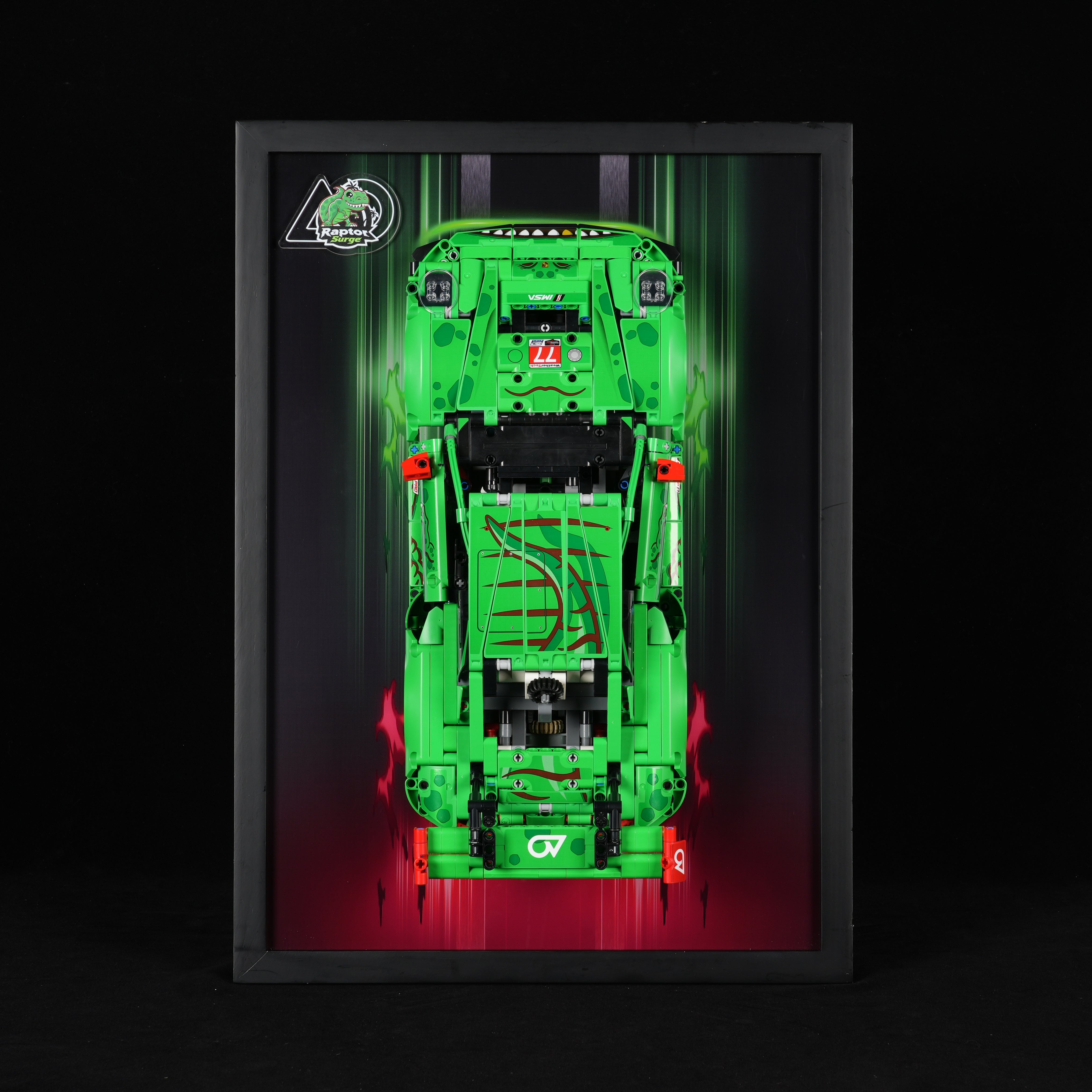 LEGO® Technic™ 42224 Porsche 911 GT3 R REXY AO Racing Car With Display Wall Mount (LEGO® Set Included)