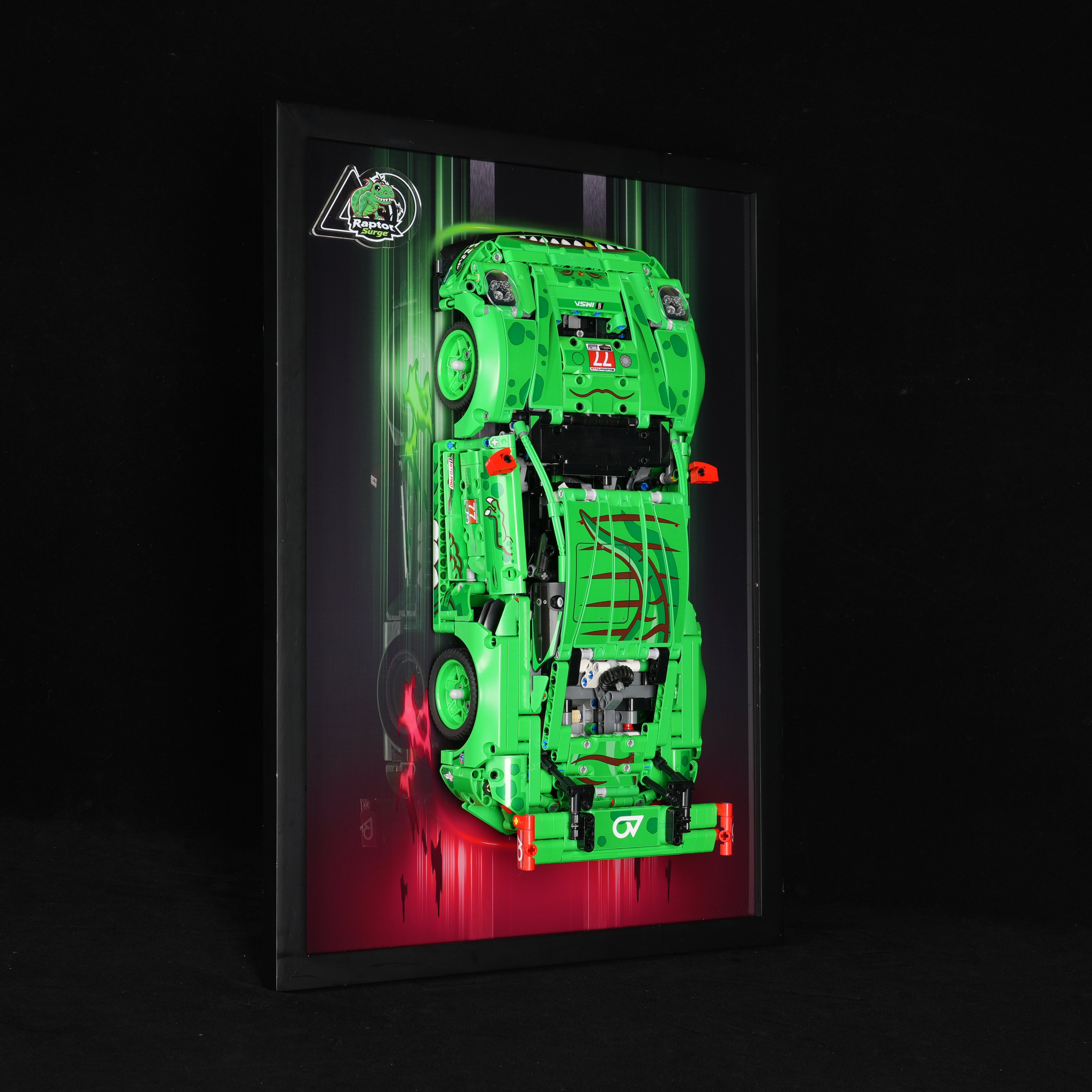 LEGO® Technic™ 42224 Porsche 911 GT3 R REXY AO Racing Car With Display Wall Mount (LEGO® Set Included)