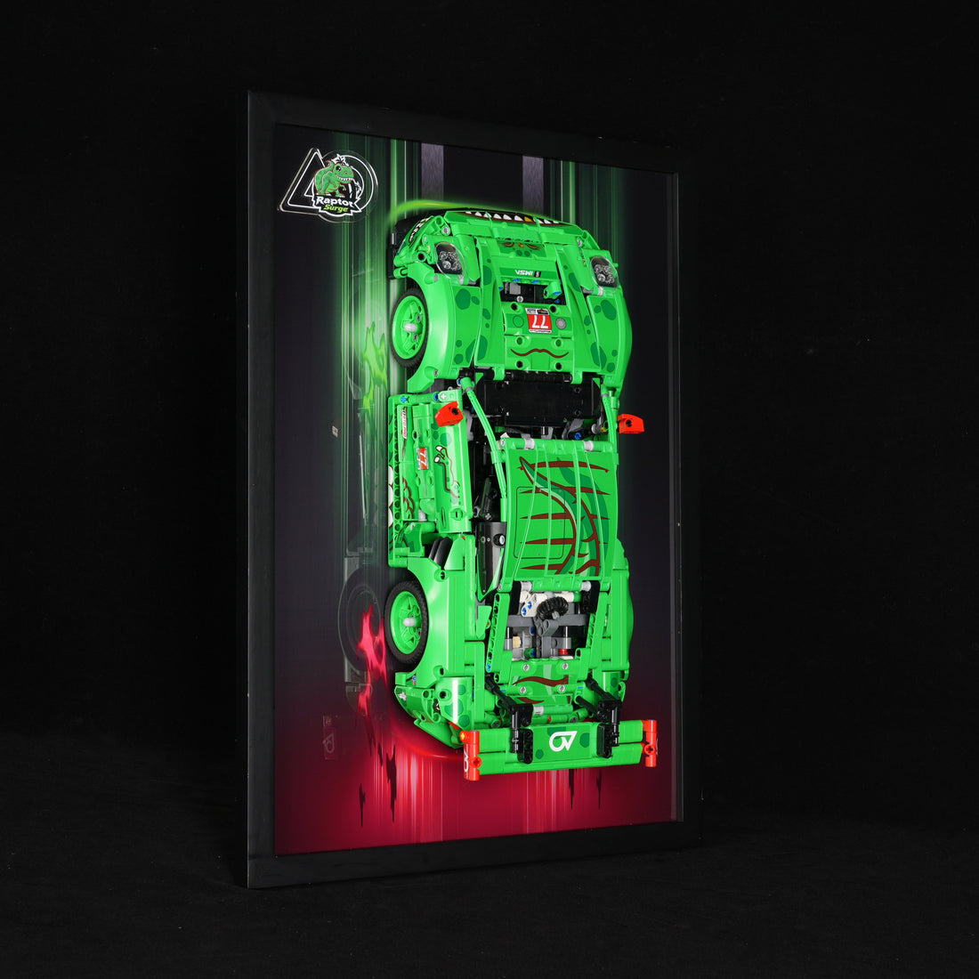 LEGO® Technic™ 42224 Porsche 911 GT3 R REXY AO Racing Car With Display Wall Mount (LEGO® Set Included)