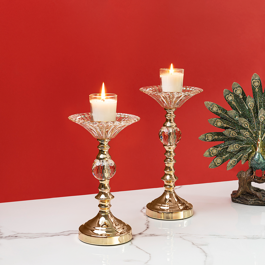 Scholar's Aura Candle Holders Stand - Set of 2