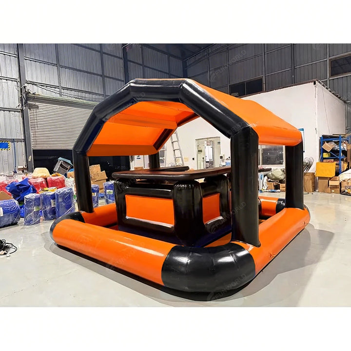New Design Inflatable Pool Bar Inflatable Floating Bar With Swimming Pool and air pump