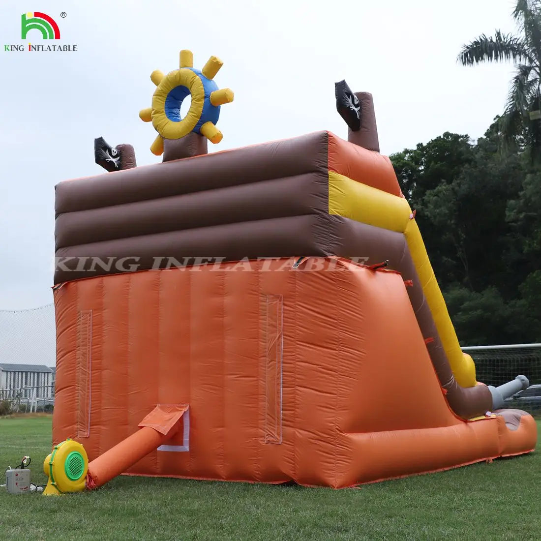 Grade Inflatable Dual Water Slide with 1100W Air Blower