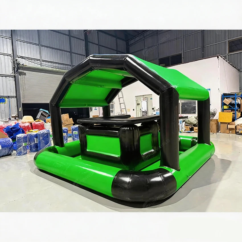 New Design Inflatable Pool Bar Inflatable Floating Bar With Swimming Pool and air pump