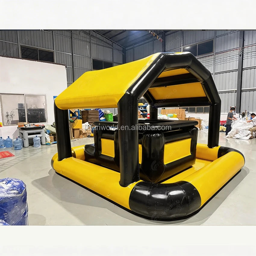 New Design Inflatable Pool Bar Inflatable Floating Bar With Swimming Pool and air pump