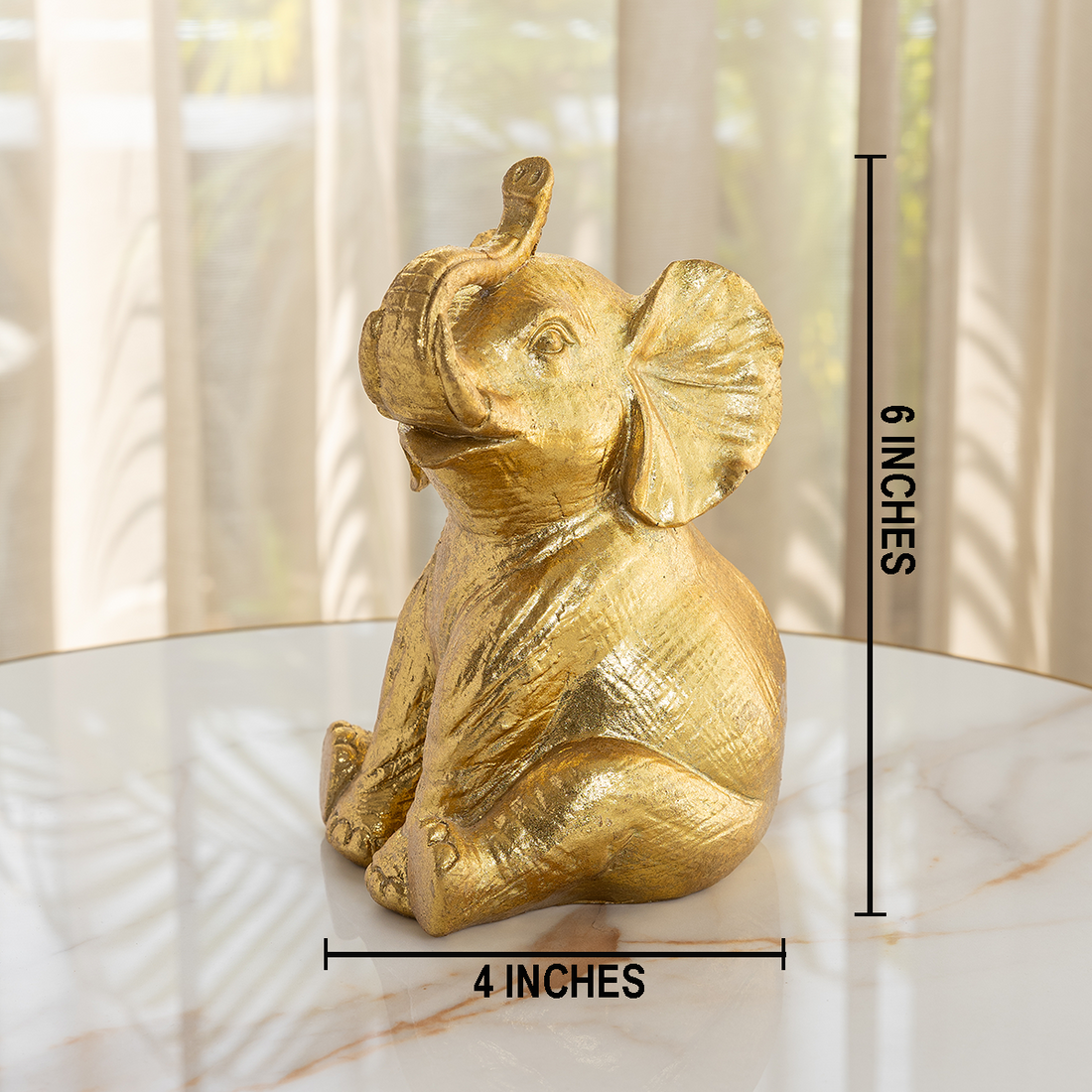 Royal Tusker Glow Decorative Showpiece for Home