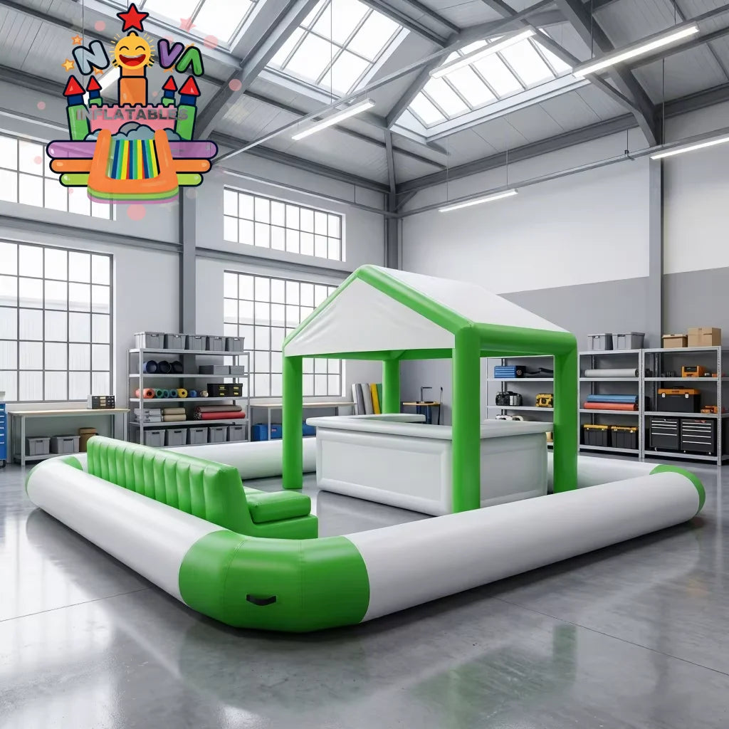 Floating Portable Custom Inflatable Bar PVC Material for Backyard Ultimate Water Amusement Party Pool Bar Max with air blower