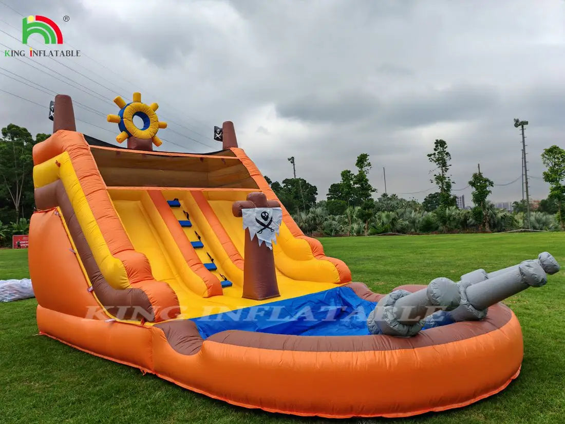 Grade Inflatable Dual Water Slide with 1100W Air Blower