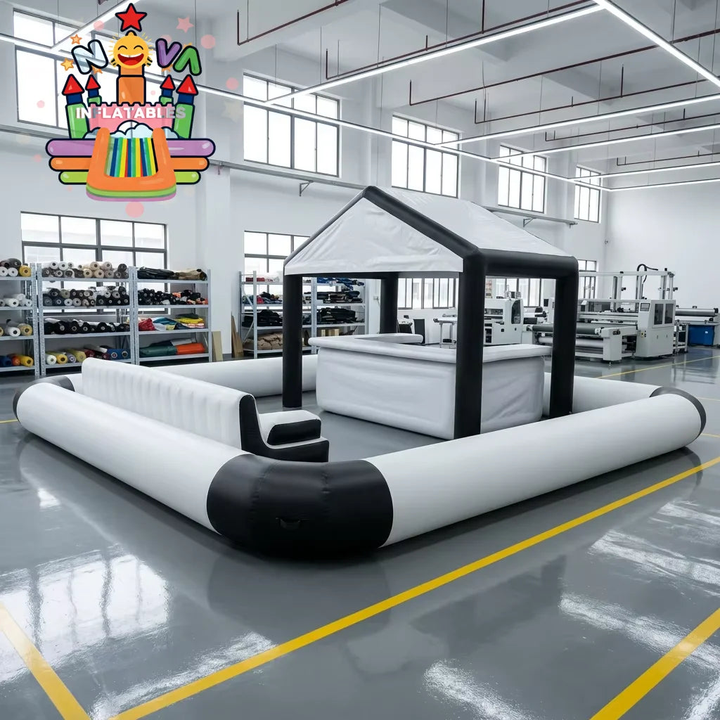 Floating Portable Custom Inflatable Bar PVC Material for Backyard Ultimate Water Amusement Party Pool Bar Max with air blower
