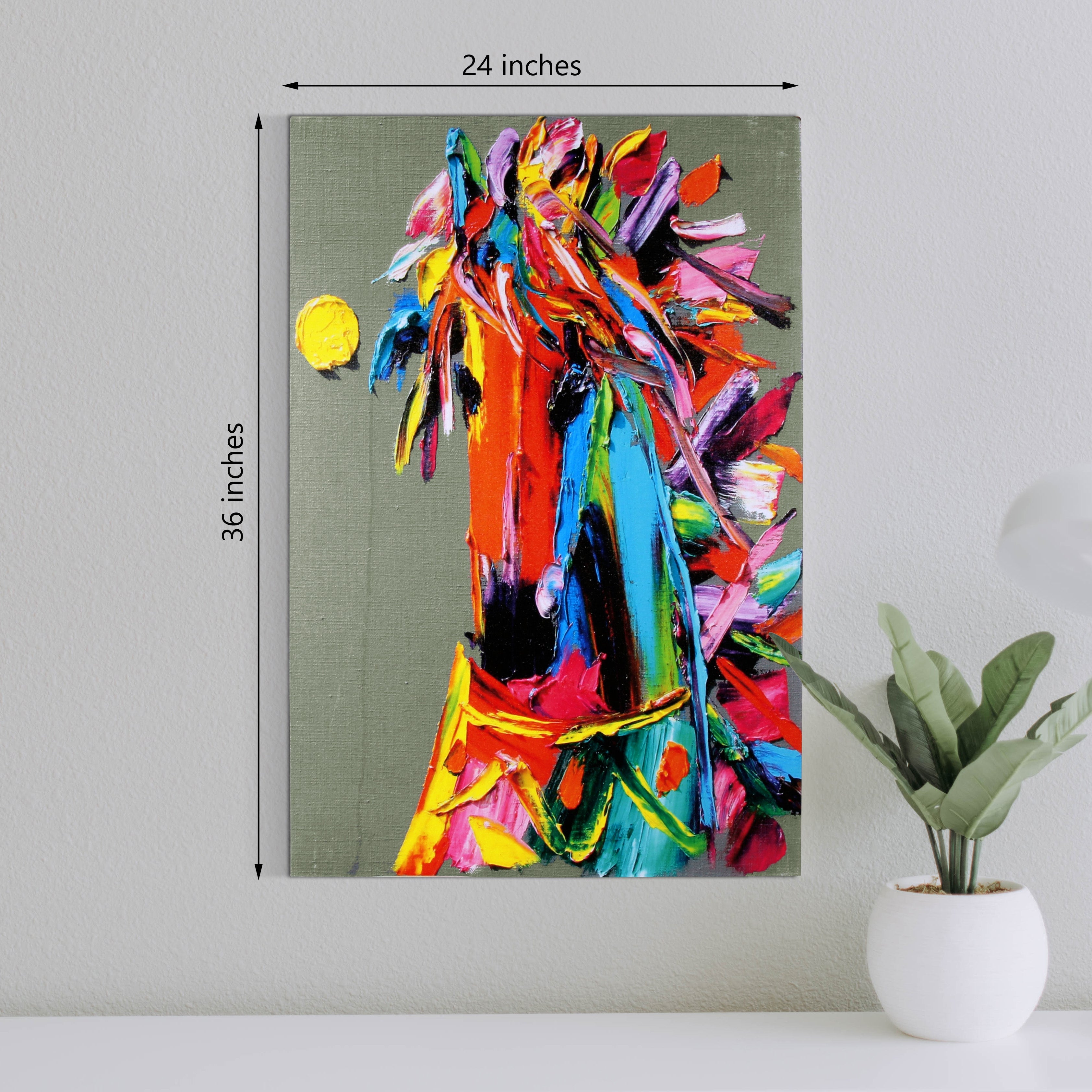 The Rainbow Horse Framed Canvas Print