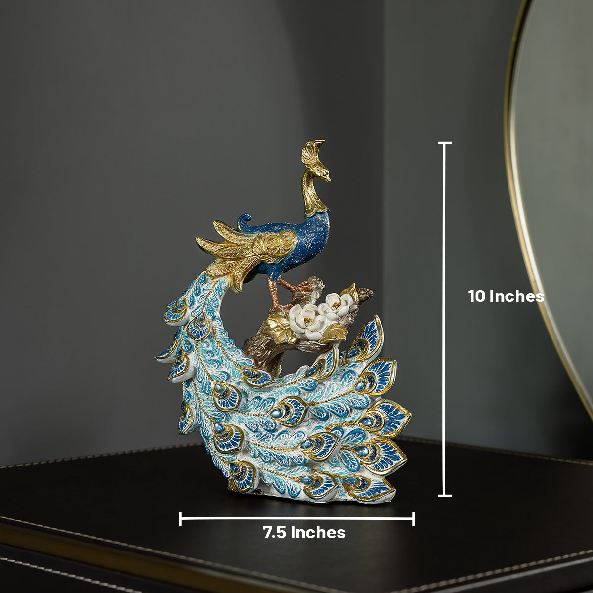 Peacock’s Glory Home Decoration Showpiece