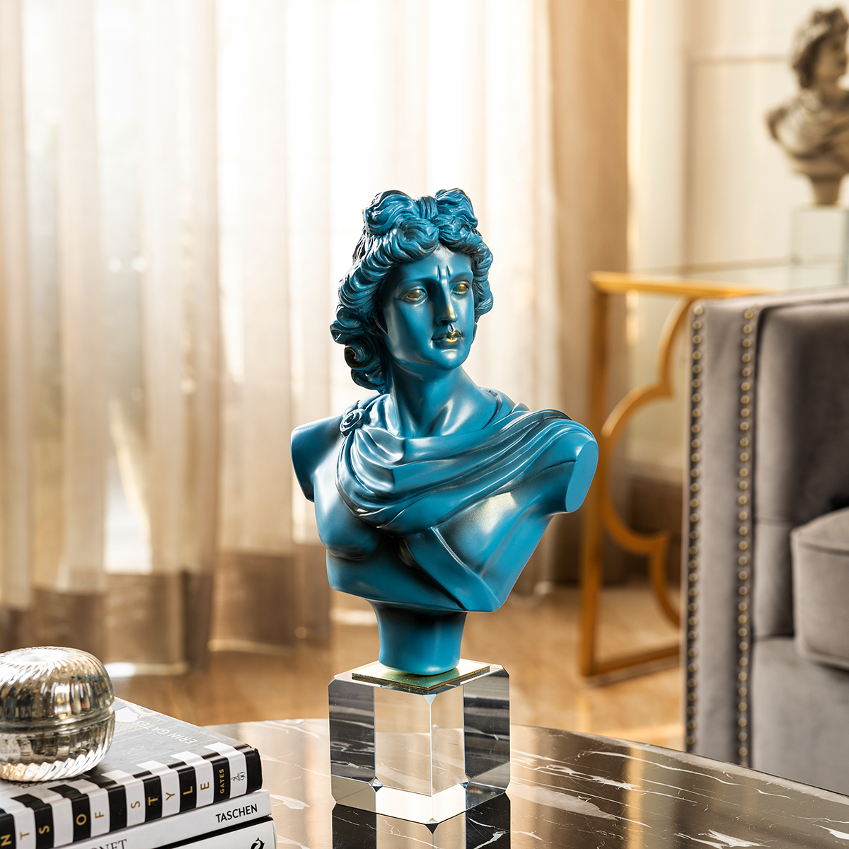 Apollo’s Grace Home Decorative Showpiece for Home Decor - Blue