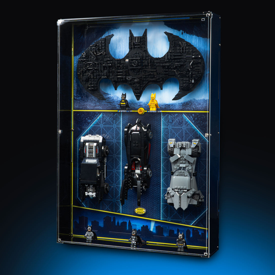 Limited Edition LEGO® Batman™ Logo & Cars With Wall Mounted Display Case