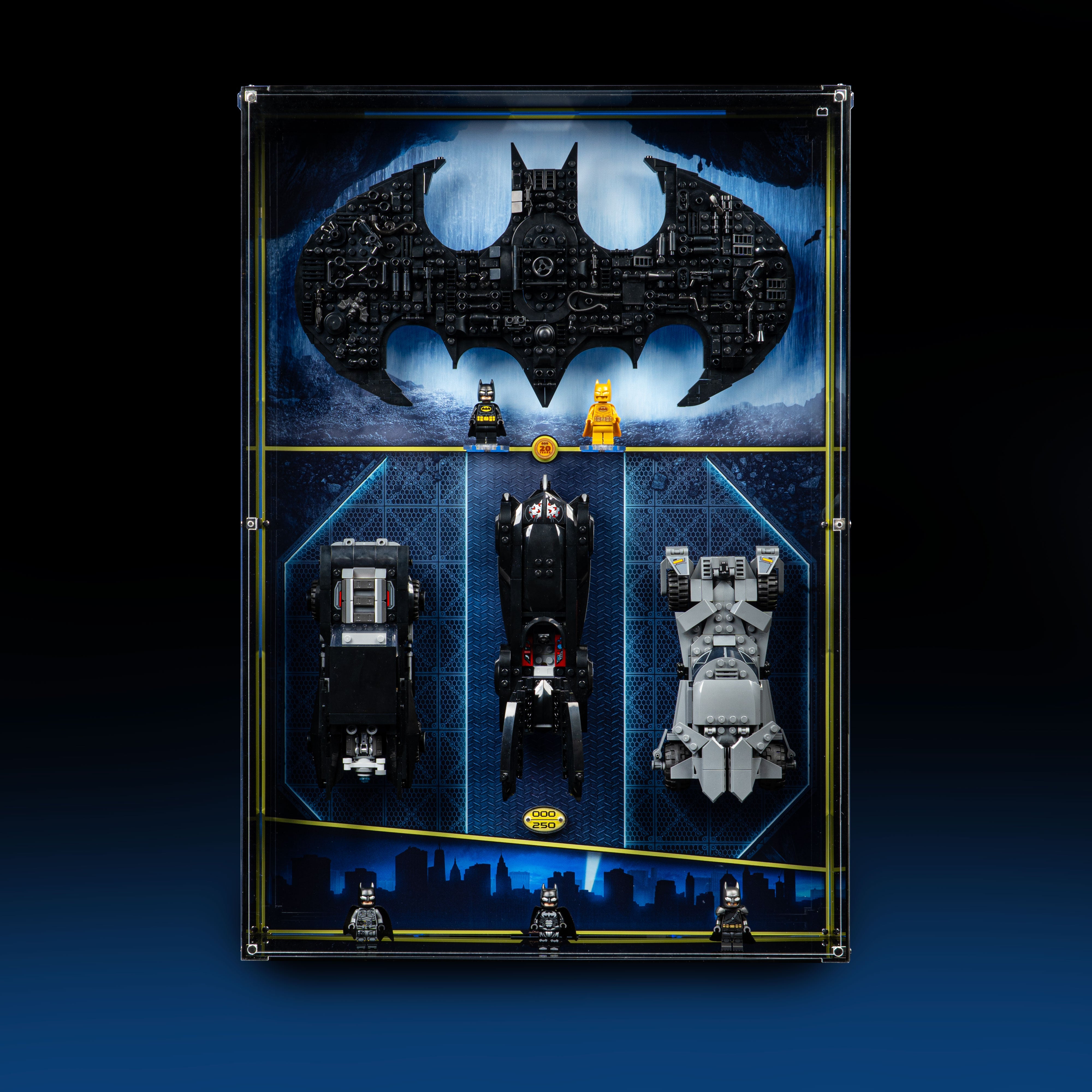 Limited Edition LEGO® Batman™ Logo & Cars With Wall Mounted Display Case