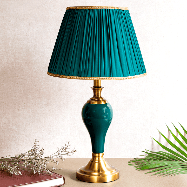 Trinity Vintage Decorative Ceramic & Stainless Steel Table Lamp