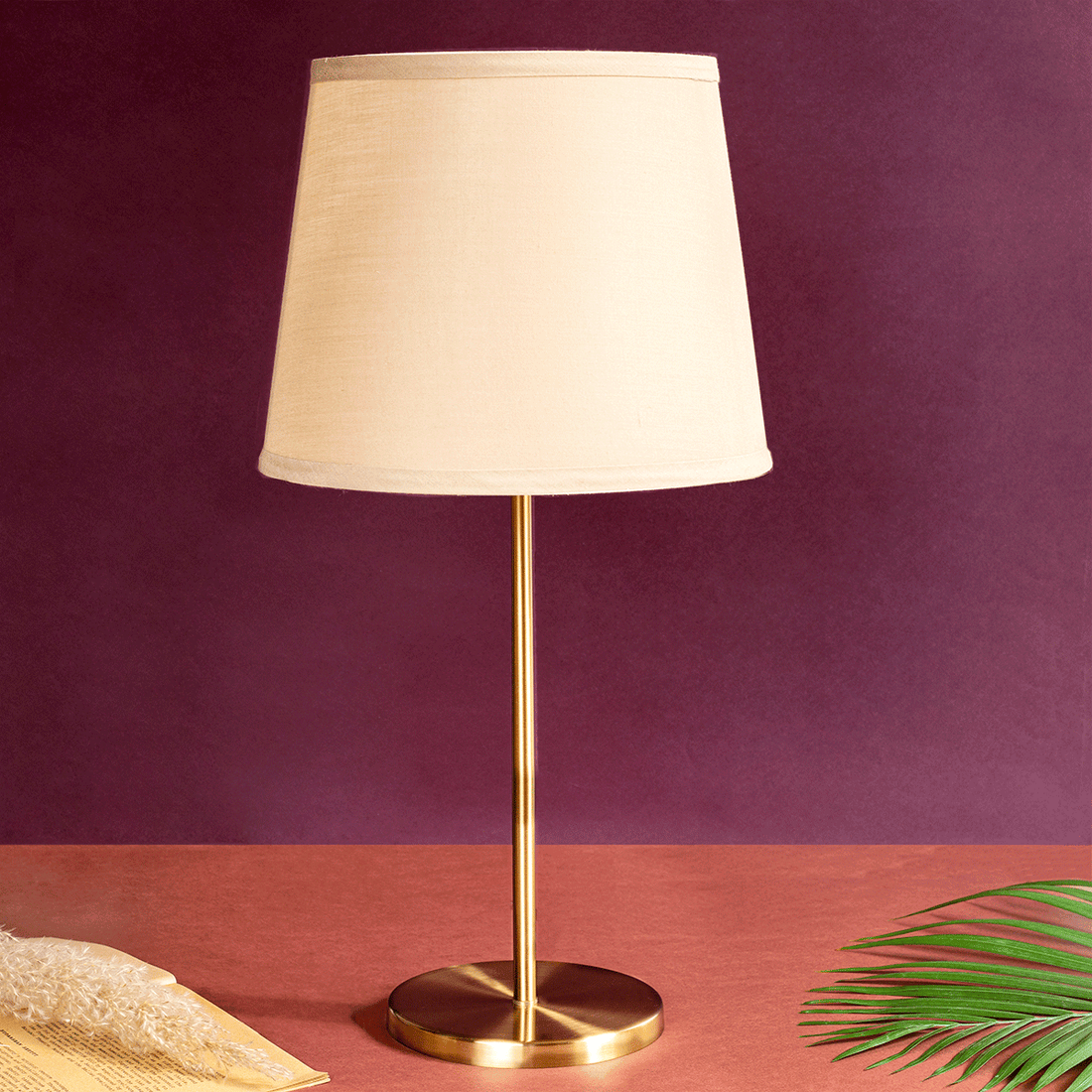 Fawn Sleek Base Stainless Steel Table Lamp for Study